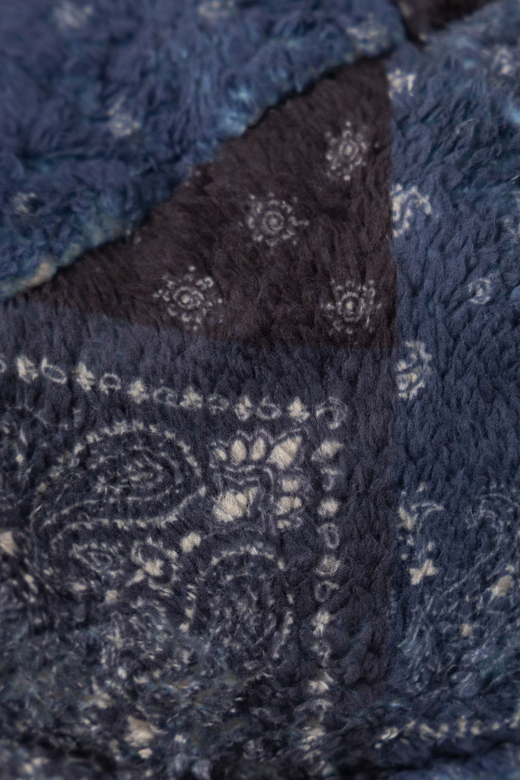 Cableami - Print Fleece Watch Cap Bandana - Navy