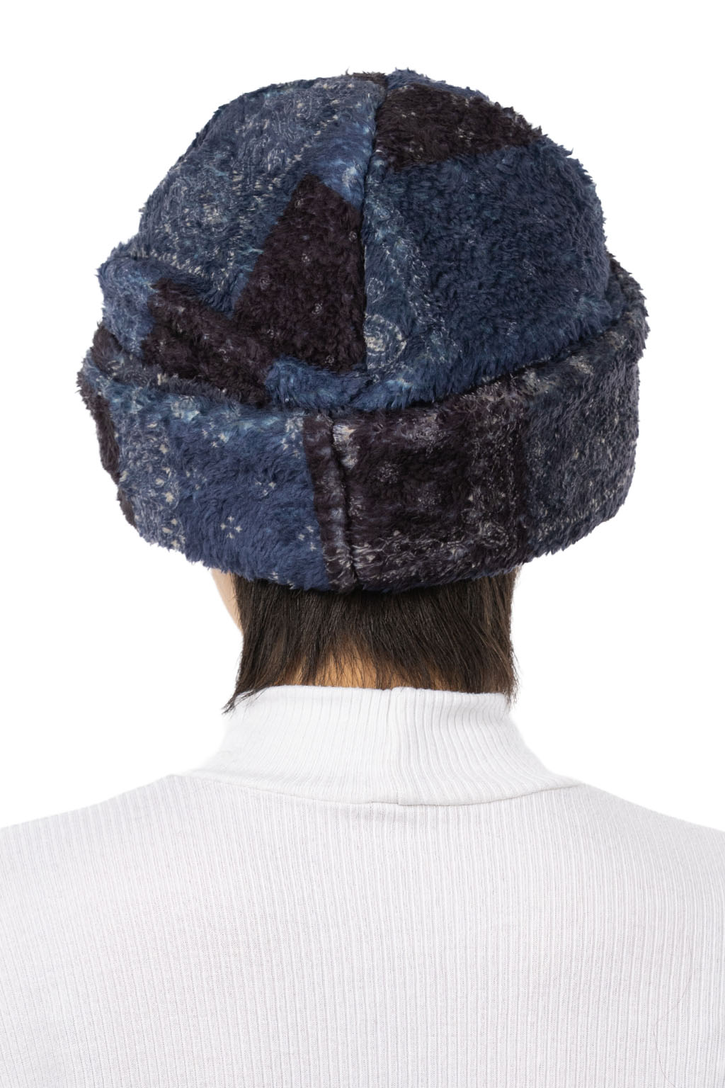 Cableami - Print Fleece Watch Cap Bandana - Navy