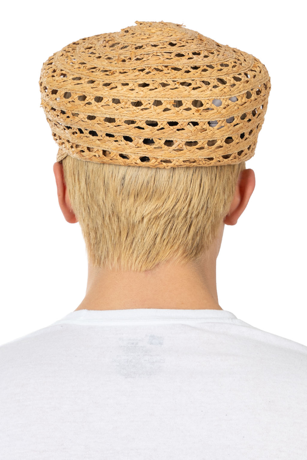 Cableami - Raffia Open Weave Braid Casquette - Natural
