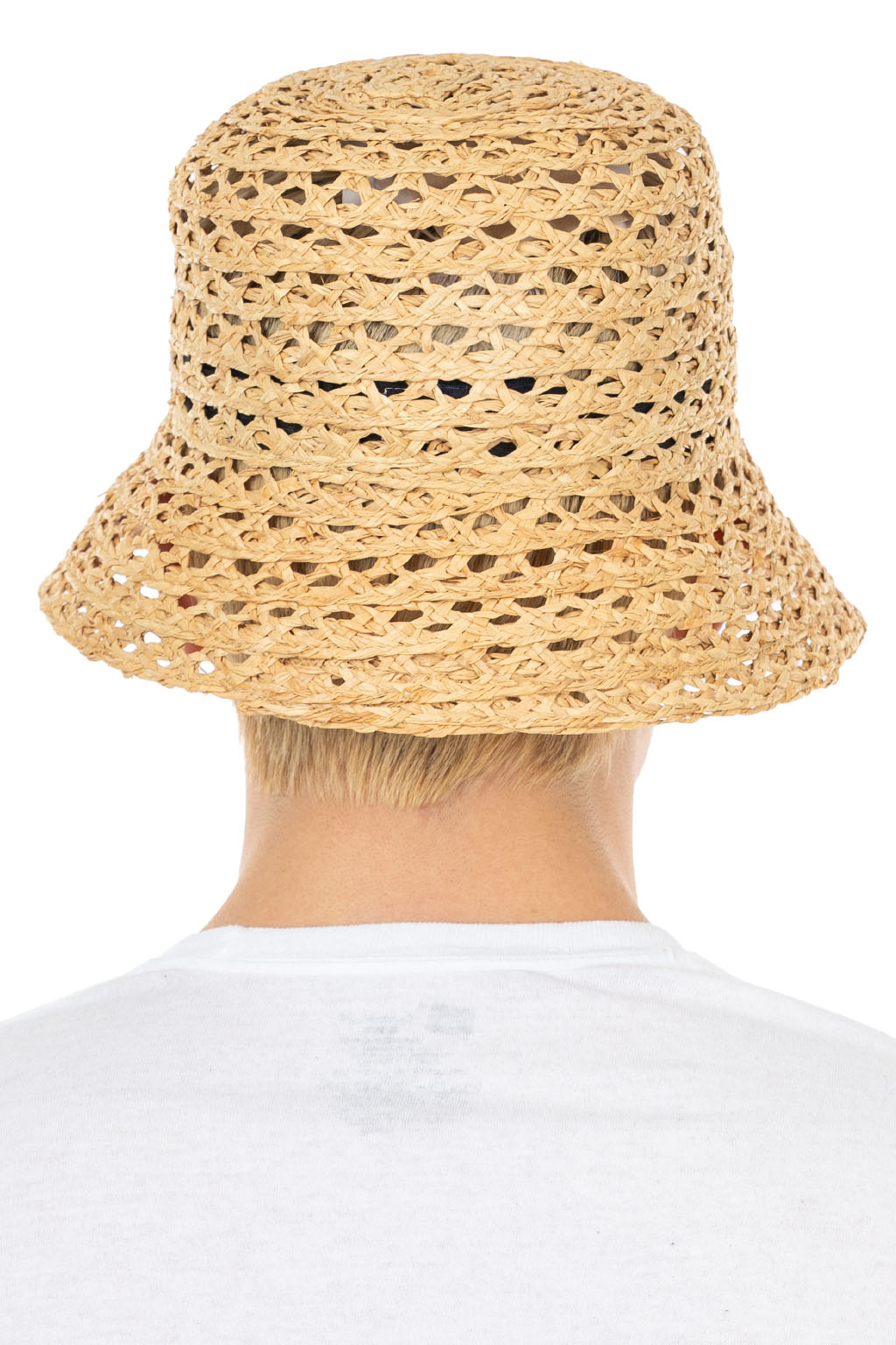 Cableami - Raffia Open Weave Braid Cloche - Natural