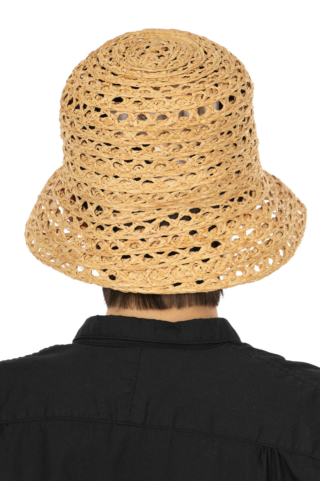 Cableami - Raffia Open Weave Braid Cloche - Natural