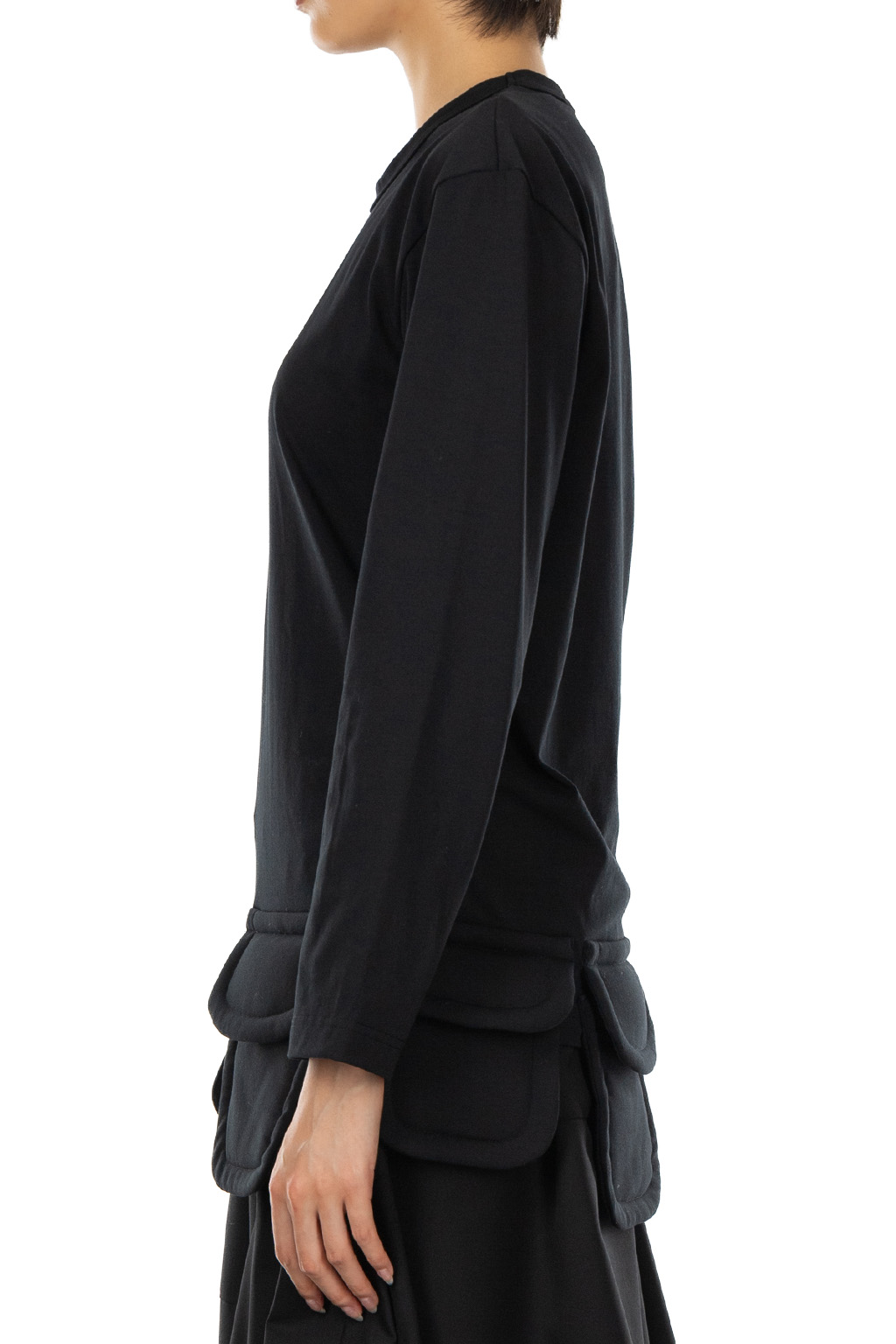 Comme Des Garcons Comme Des Garcons  - Black Long-Sleeve Crewneck Top - Black