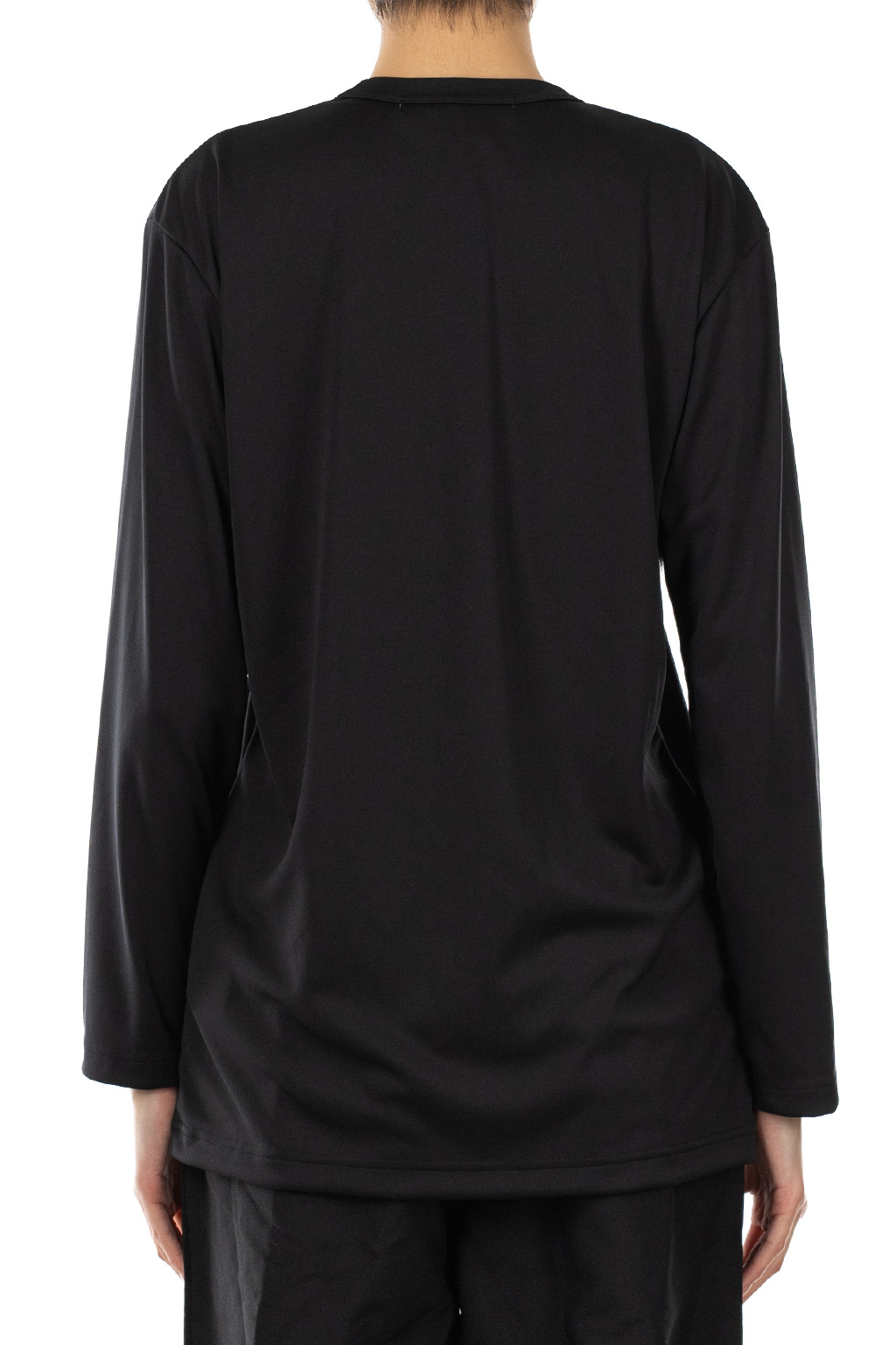 Comme Des Garcons Comme Des Garcons  - Faux Fur Stripe Long-Sleeve T-Shirt - Black