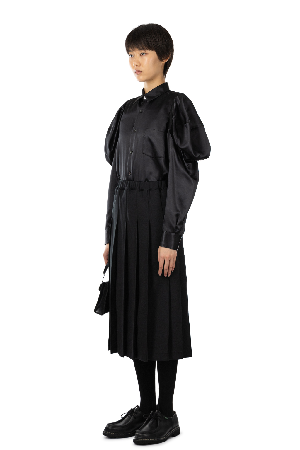 Comme Des Garcons Comme Des Garcons  - Elastic-Waist Pleated Skirt - Black