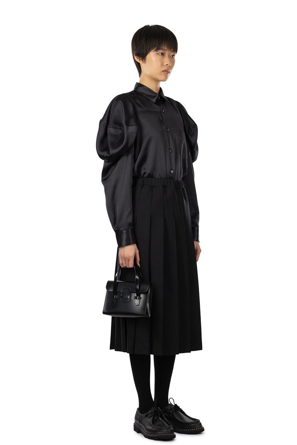 Comme Des Garcons Comme Des Garcons  - Elastic-Waist Pleated Skirt - Black