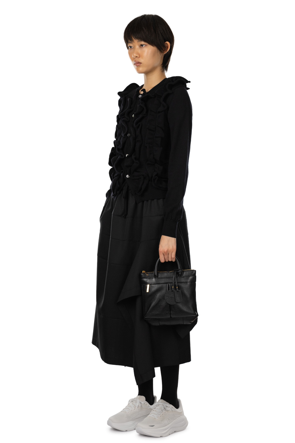 Comme Des Garcons Comme Des Garcons  - Ruffle Button up Cardigan - Black