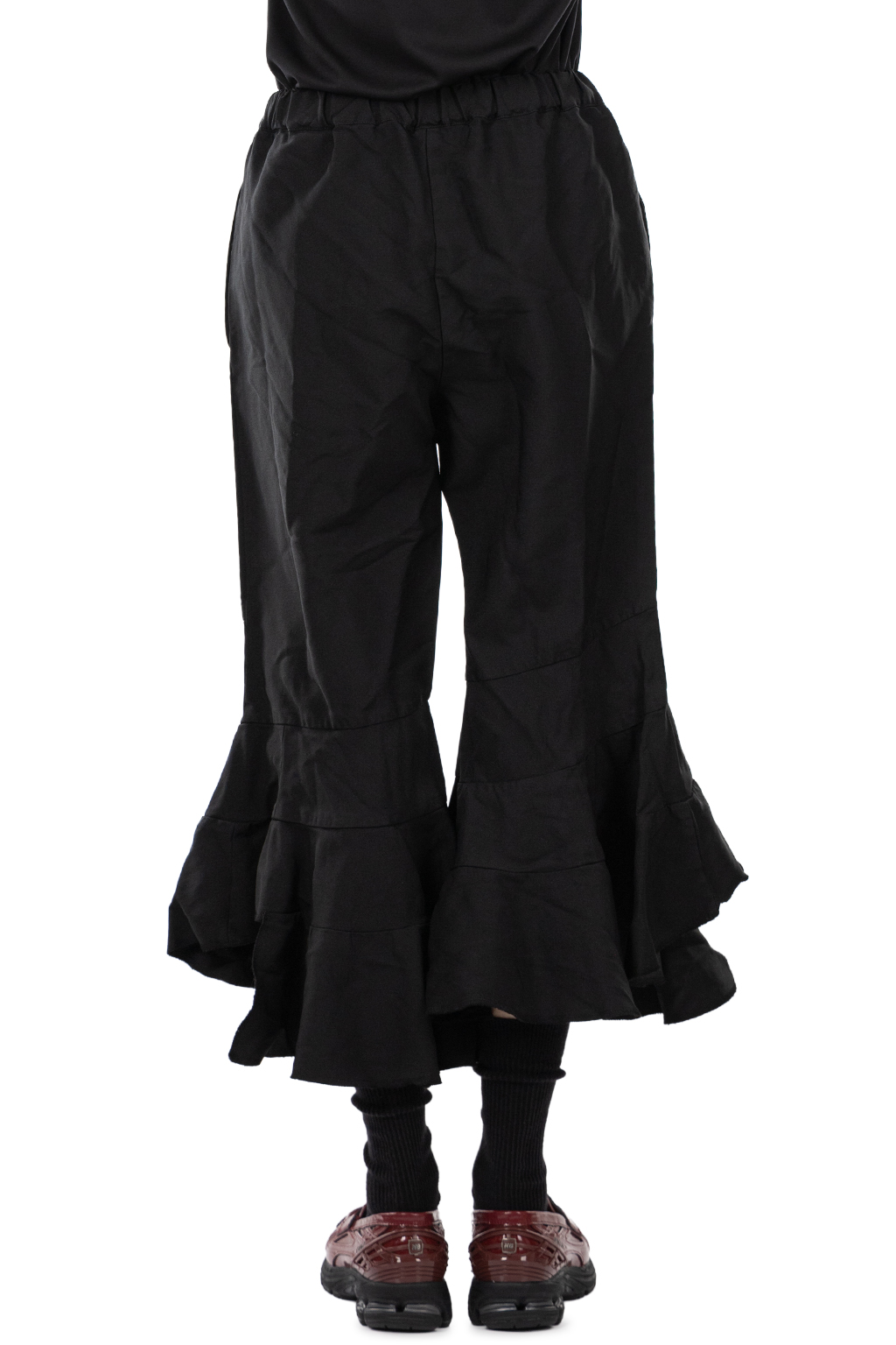 Comme Des Garcons Comme Des Garcons  - Ruffle Hem Trousers - Black