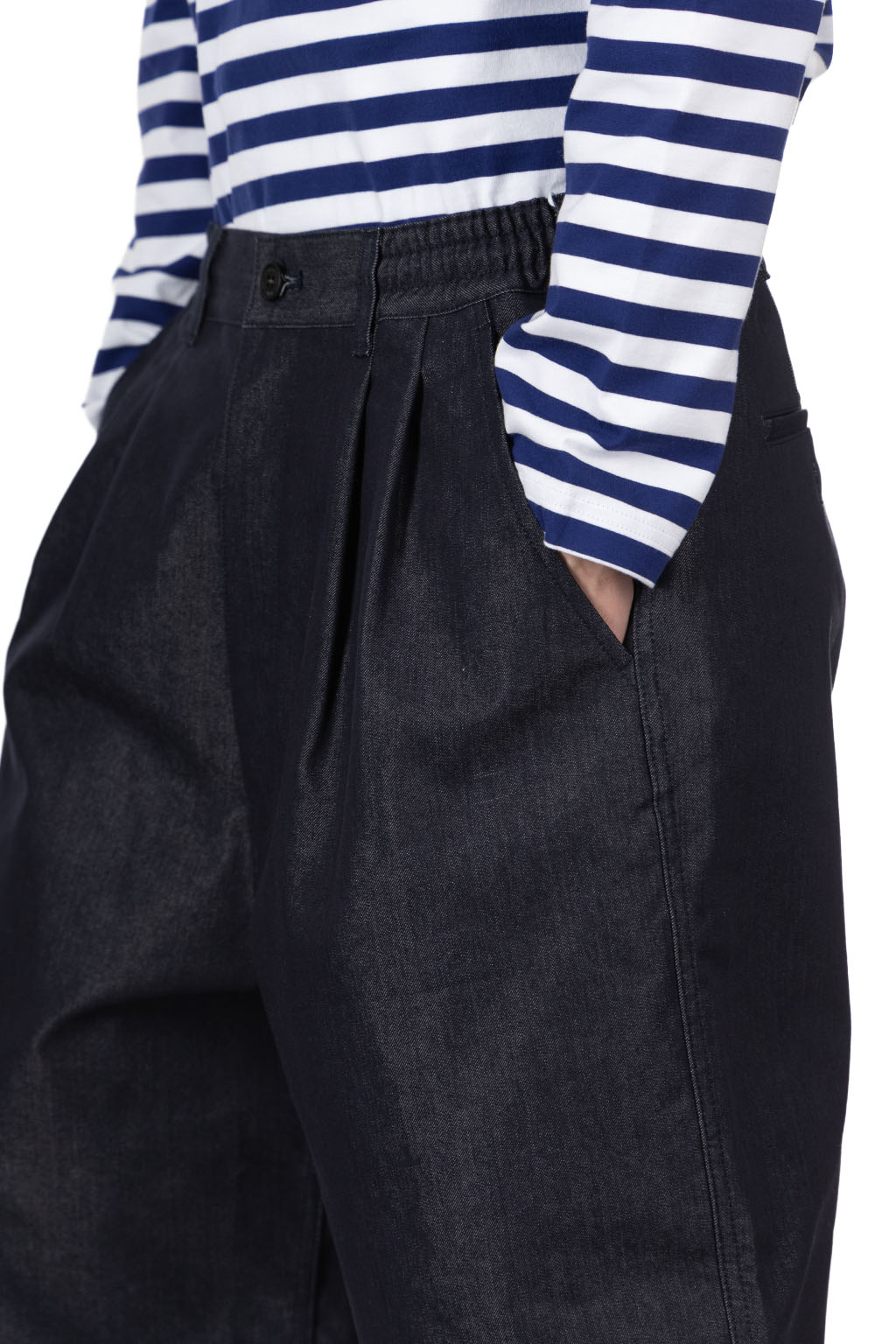 Comme Des Garcons Homme - Cotton Denim Shorts - Navy White