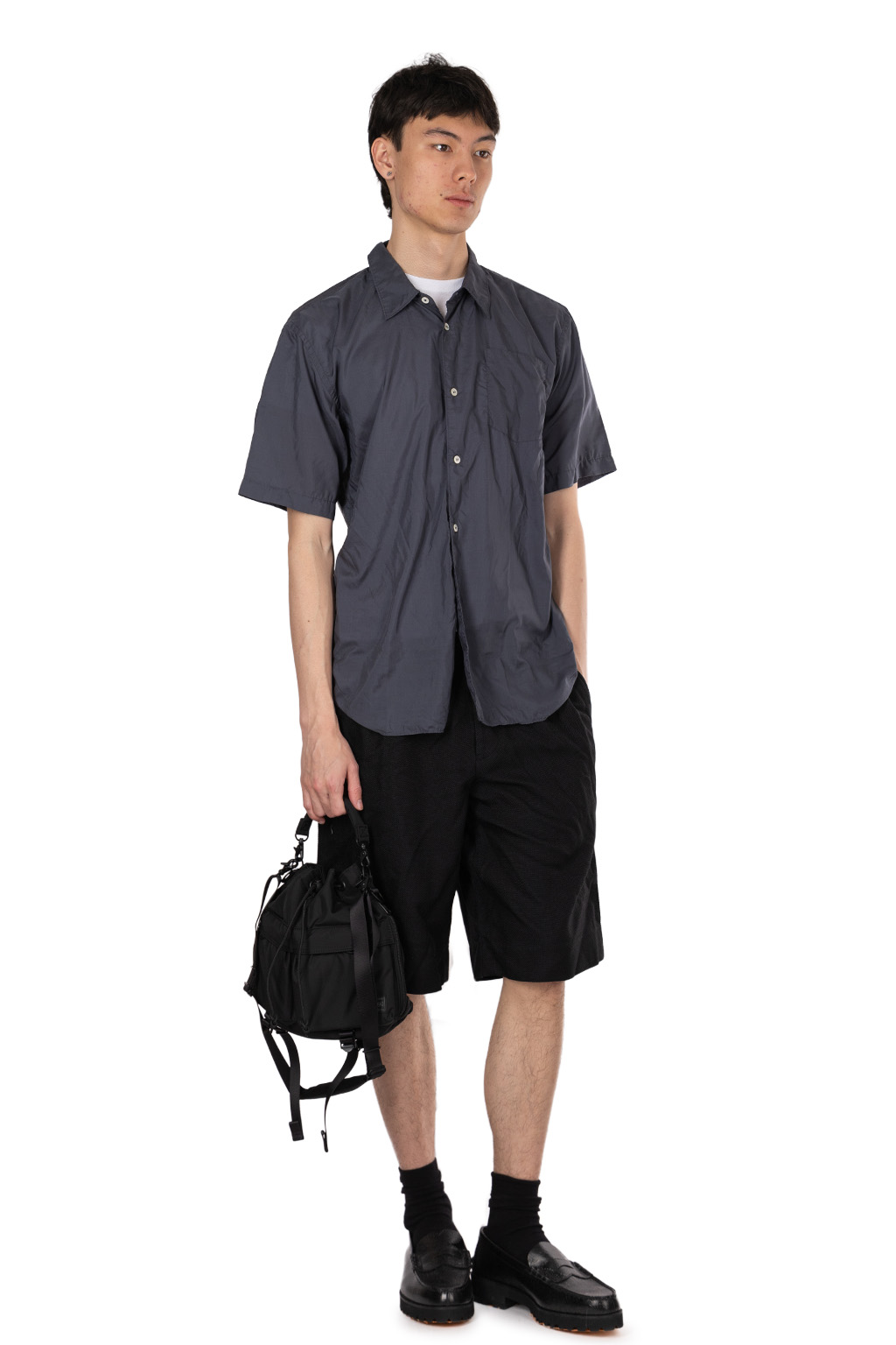 Comme Des Garcons Homme Deux - Men's Short Sleeve Shirt - Grey