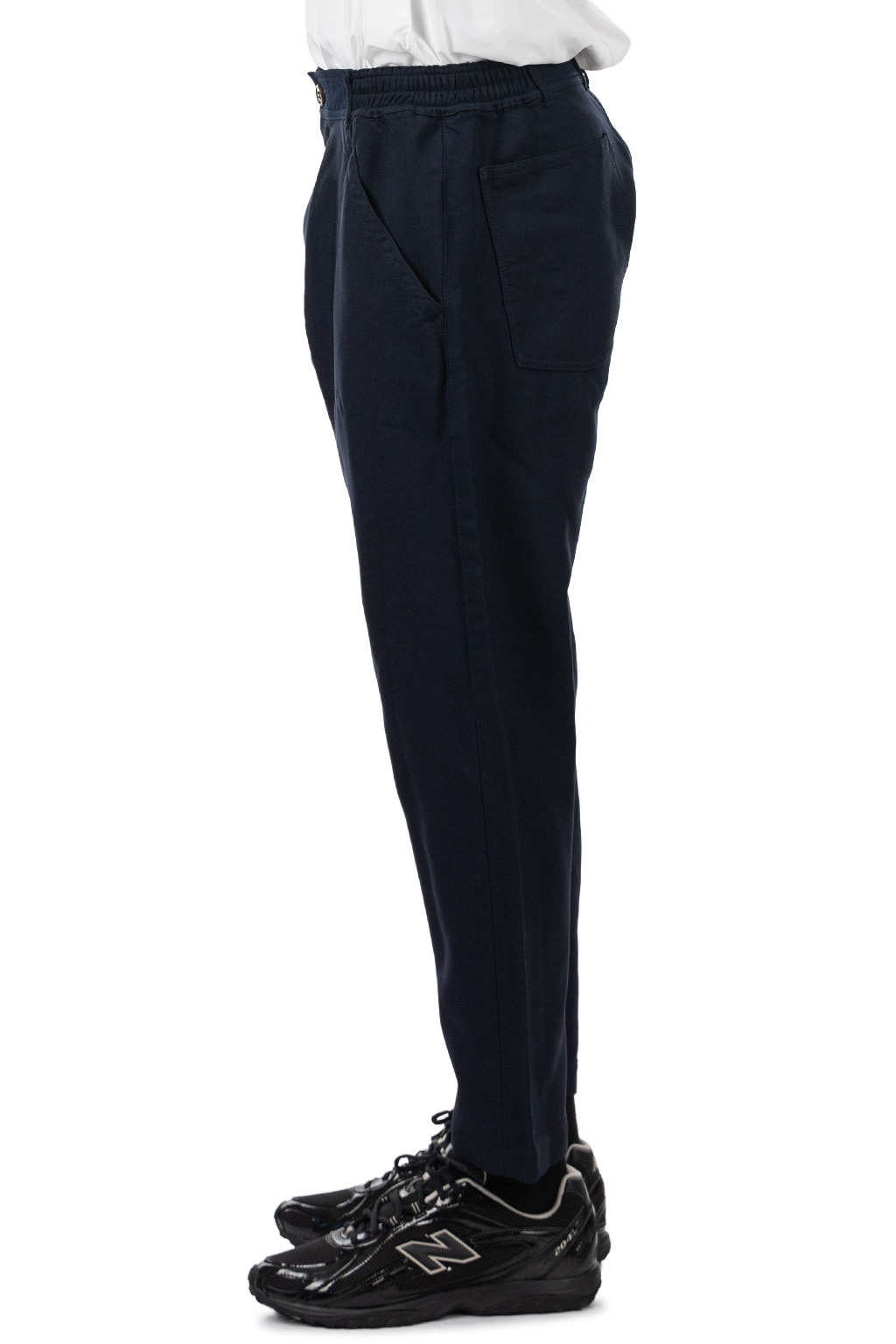 Comme Des Garcons Homme Deux - Cropped Casual Trousers - Navy