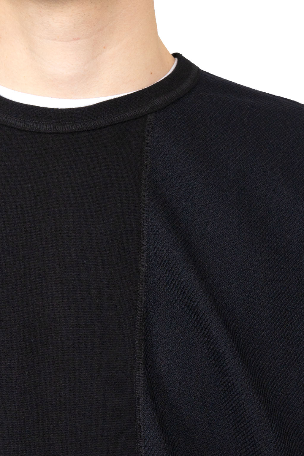 Comme Des Garcons Homme - Poly Wool x Cotton Double Faced Tee - Black