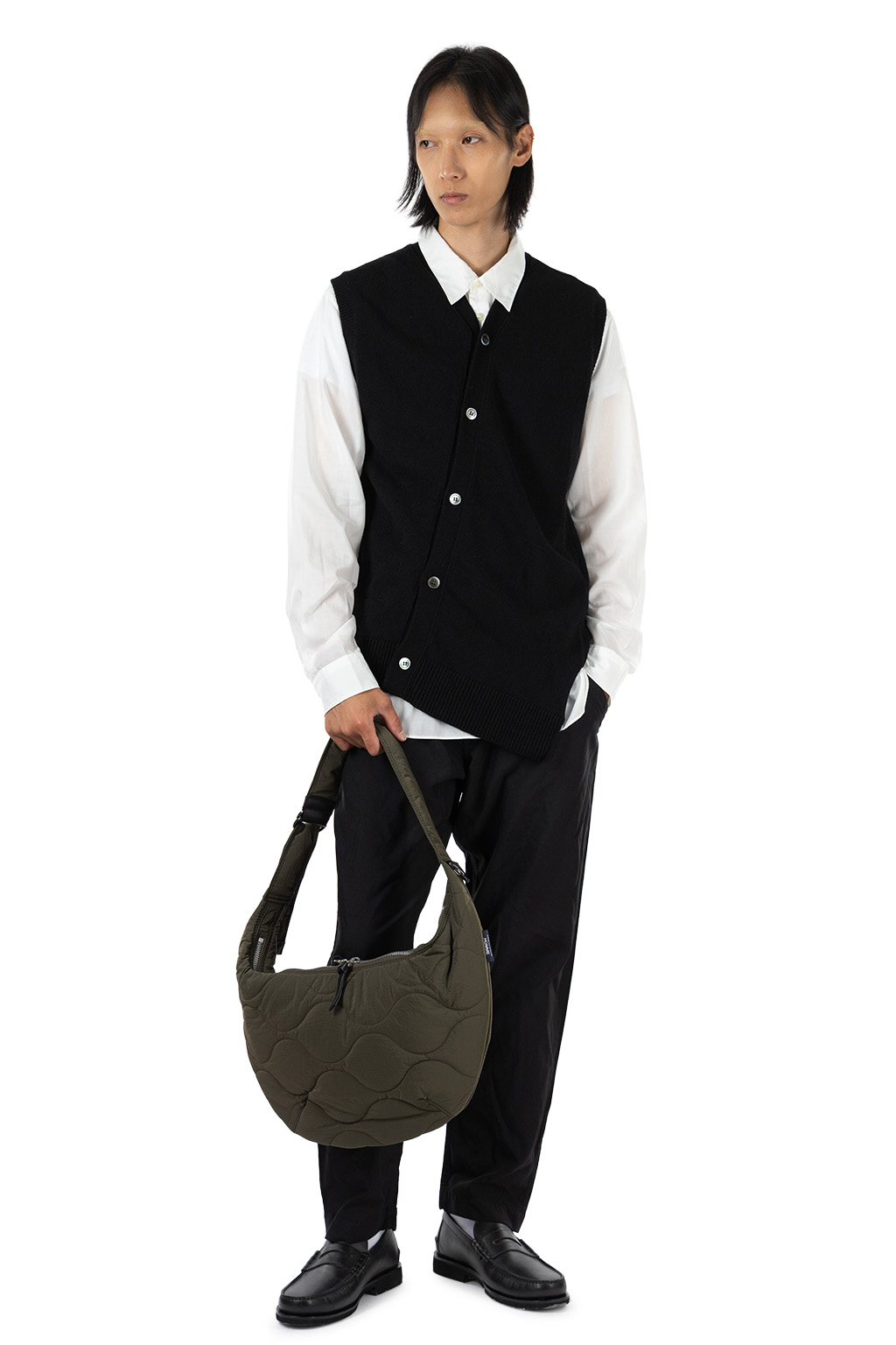Comme Des Garcons Homme - Nylon Rip Stop Quilting Bag - Khaki