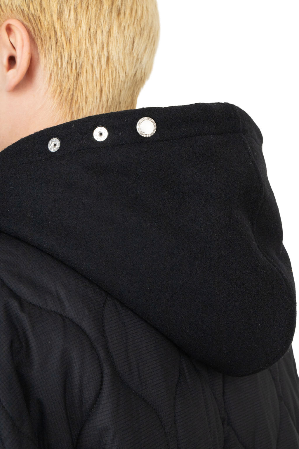 Comme Des Garcons Homme - Wool Melton x Nylon Rip Quilted - Black