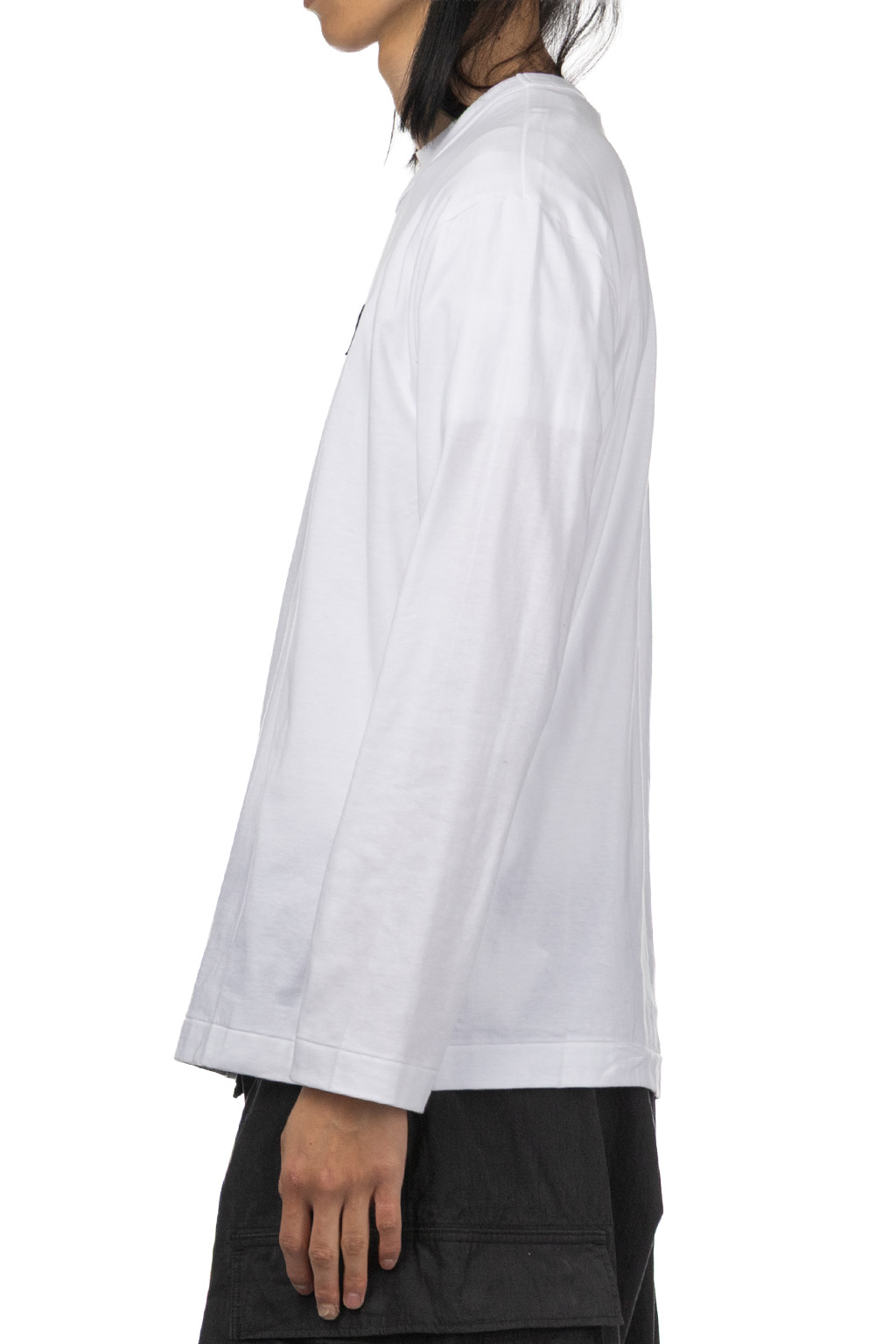 Comme Des Garcons Play Unisex Black Heart LS T-Shirt - White