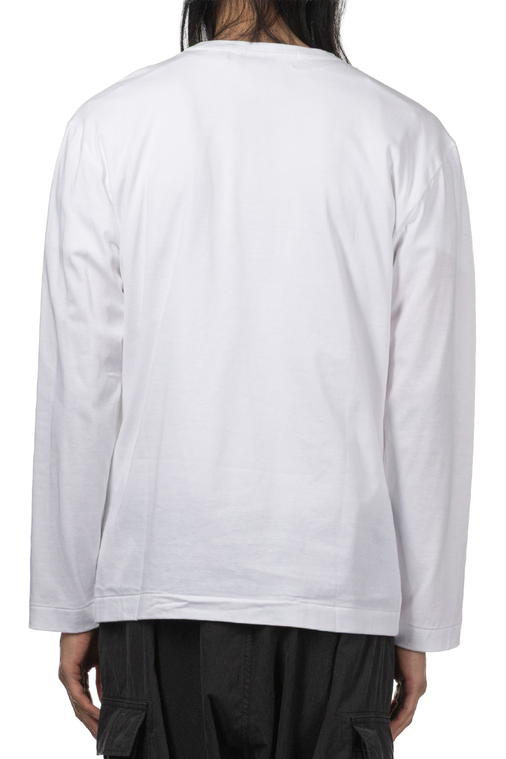 Comme Des Garcons Play Unisex Black Heart LS T-Shirt - White