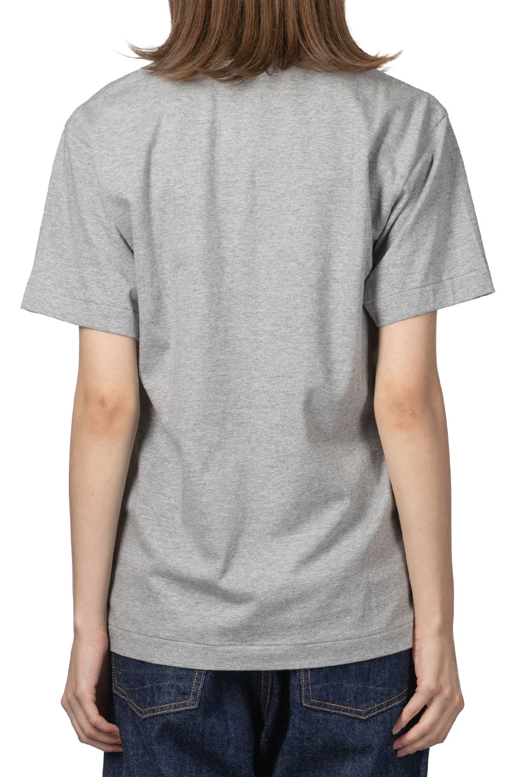 Comme Des Garcons Play Unisex Double Black Heart T-Shirt - Grey