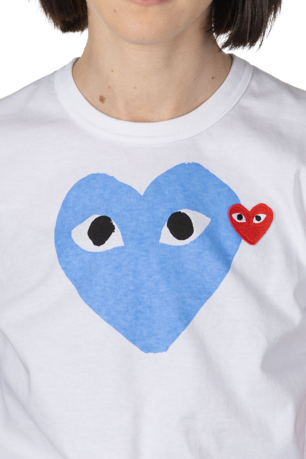 Comme Des Garcons Play Unisex Big x Small Heart T-Shirt - Blue
