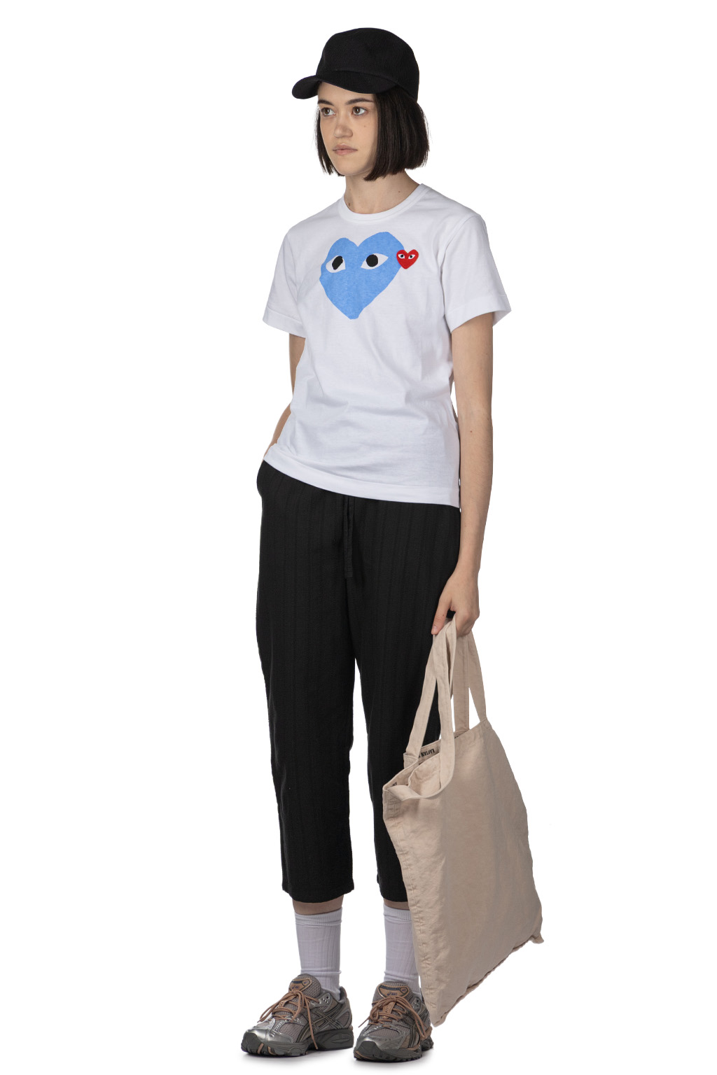 Comme Des Garcons Play Unisex Big x Small Heart T-Shirt - Blue