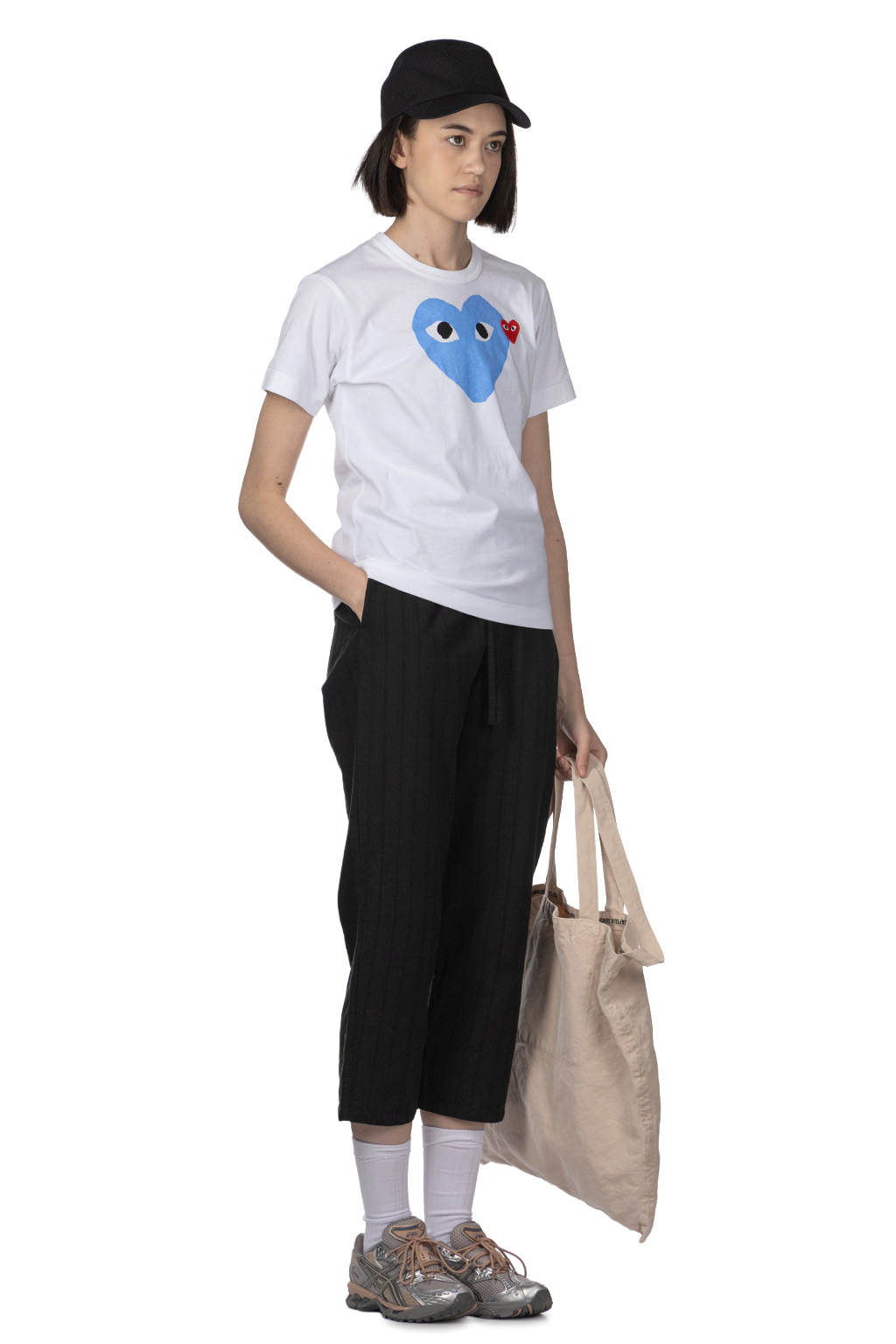 Comme Des Garcons Play Unisex Big x Small Heart T-Shirt - Blue