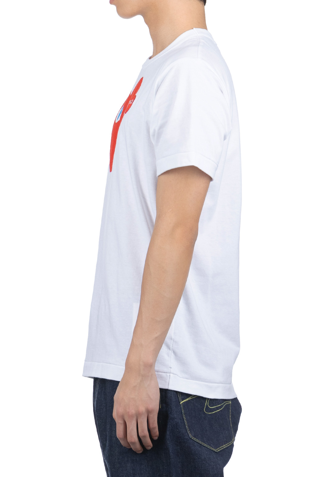 Comme Des Garcons Play - Men's Big x Small Red Heart T-Shirt - White
