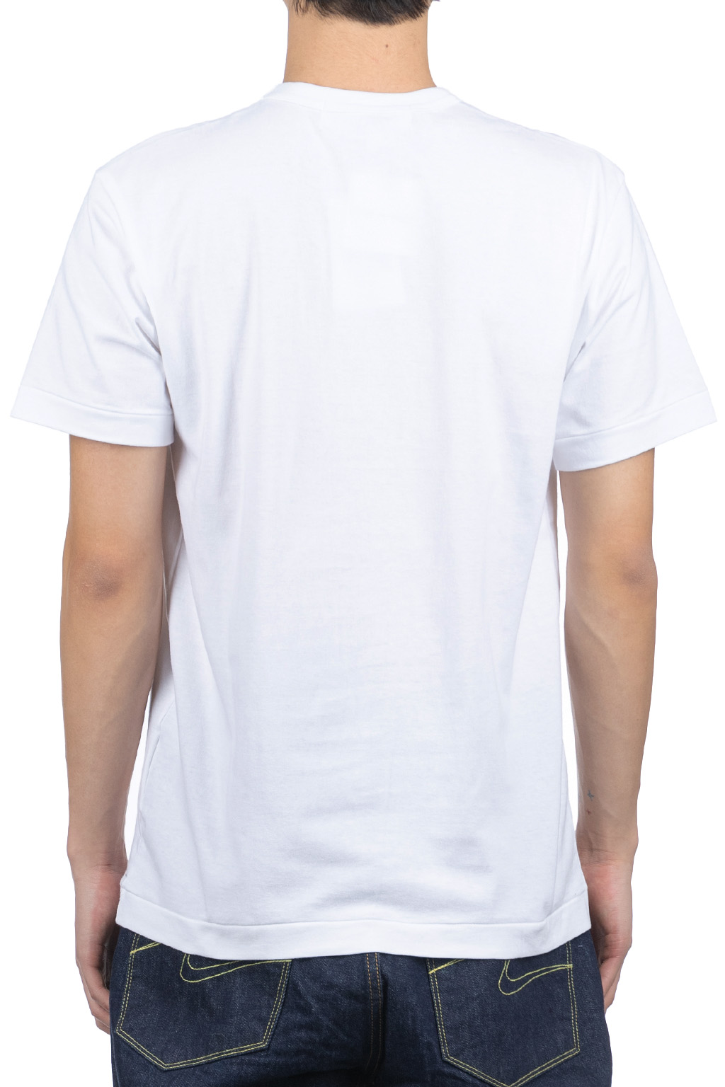 Comme Des Garcons Play - Men's Big x Small Red Heart T-Shirt - White