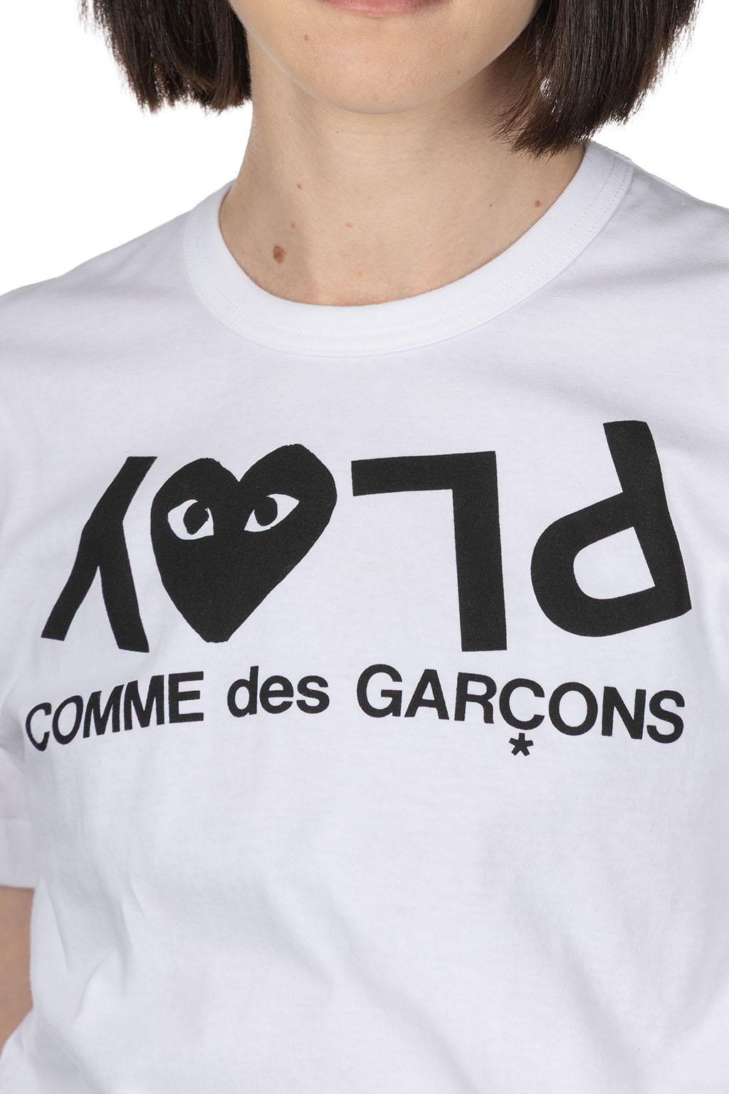 Comme Des Garcons Play - Men's Play Text Logo T-Shirt