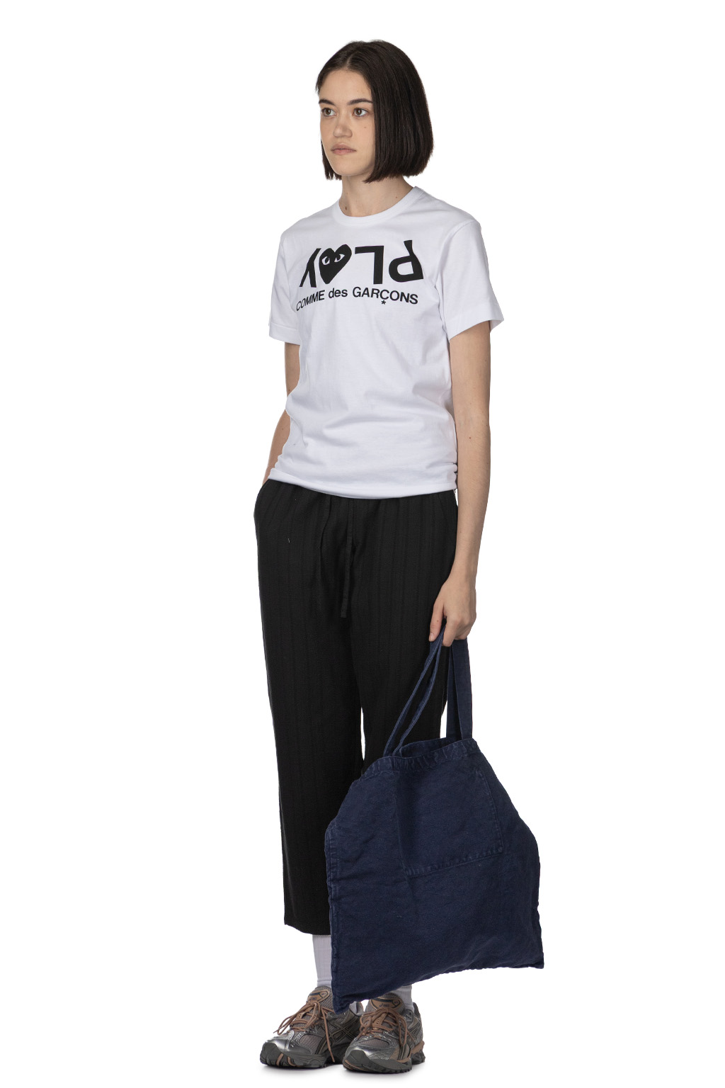 Comme Des Garcons Play - Men's Play Text Logo T-Shirt