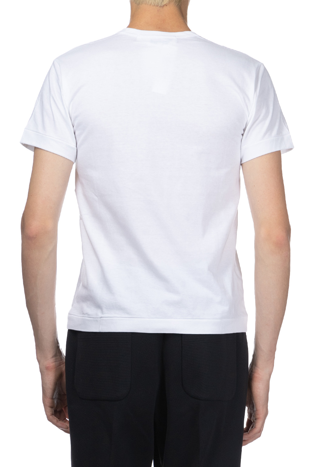 Comme Des Garcons Play - Men's Red Heart T-Shirt - White