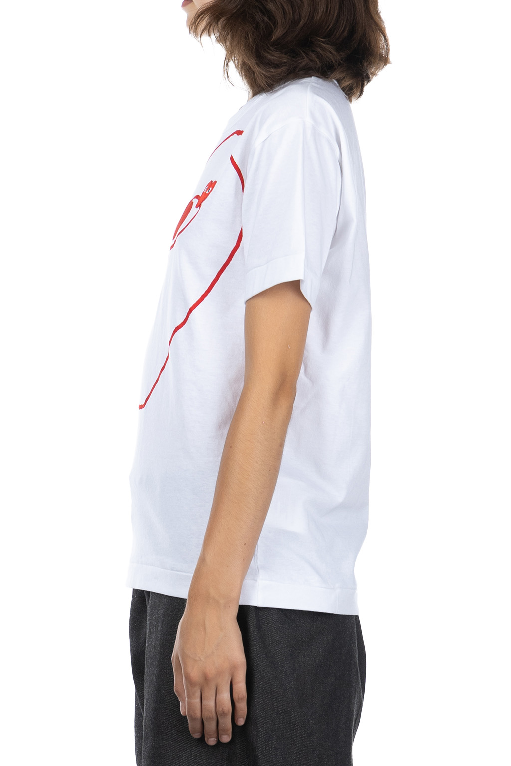 Comme Des Garcons Play - Men's Red Heart T-Shirt - White