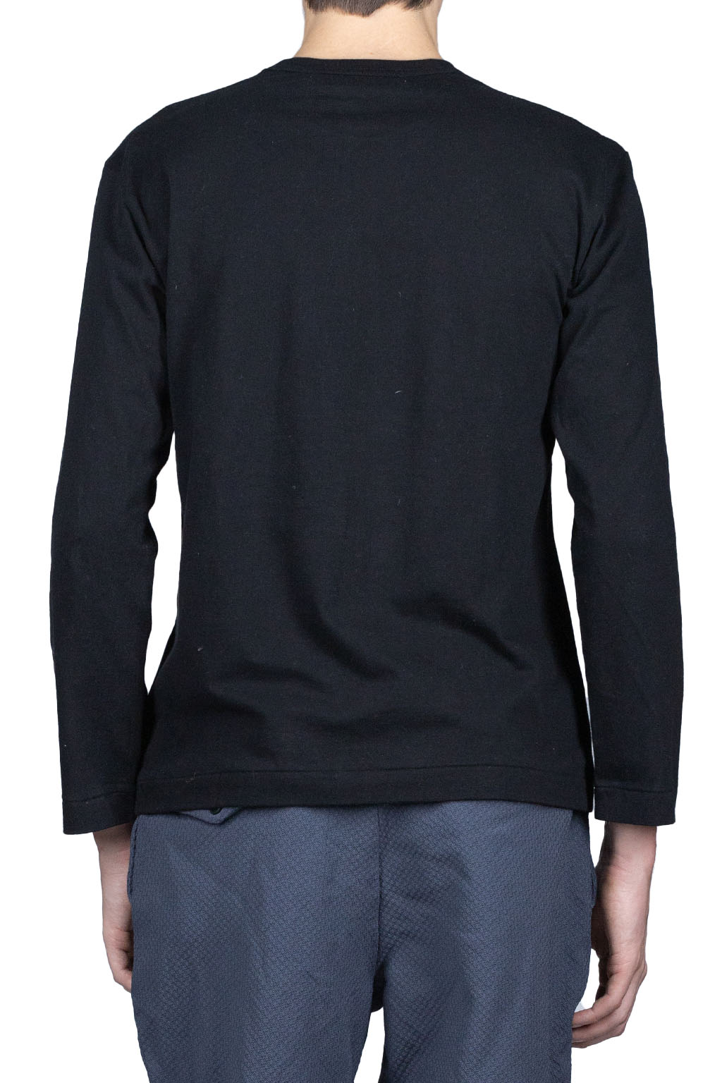 Comme Des Garcons Play Unisex Small Red Heart LS T-Shirt - Black