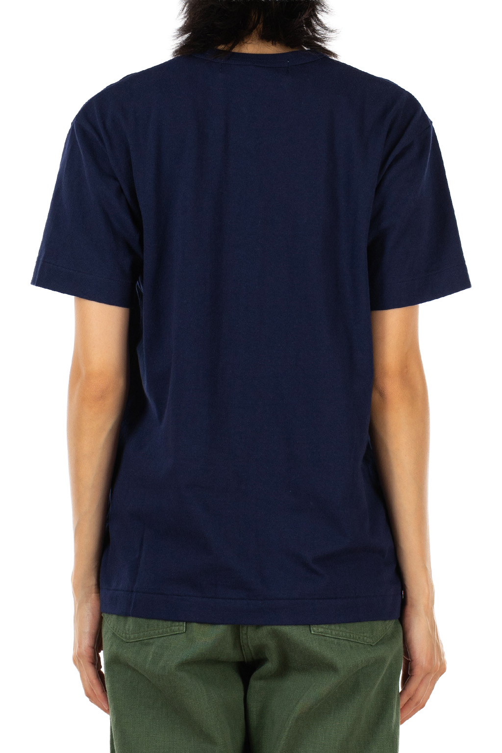 Comme Des Garcons Play - Men's Double Heart T-Shirt - Navy