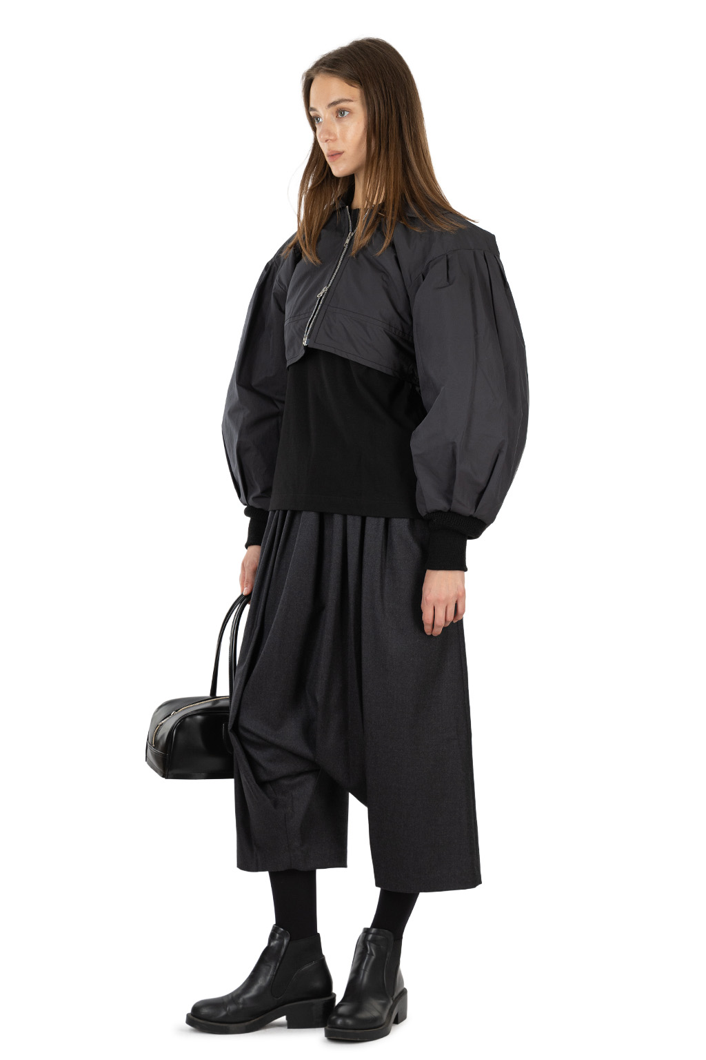 Comme Des Garcons TAO - Nylon Polyester Taffeta Short Jacket - Black