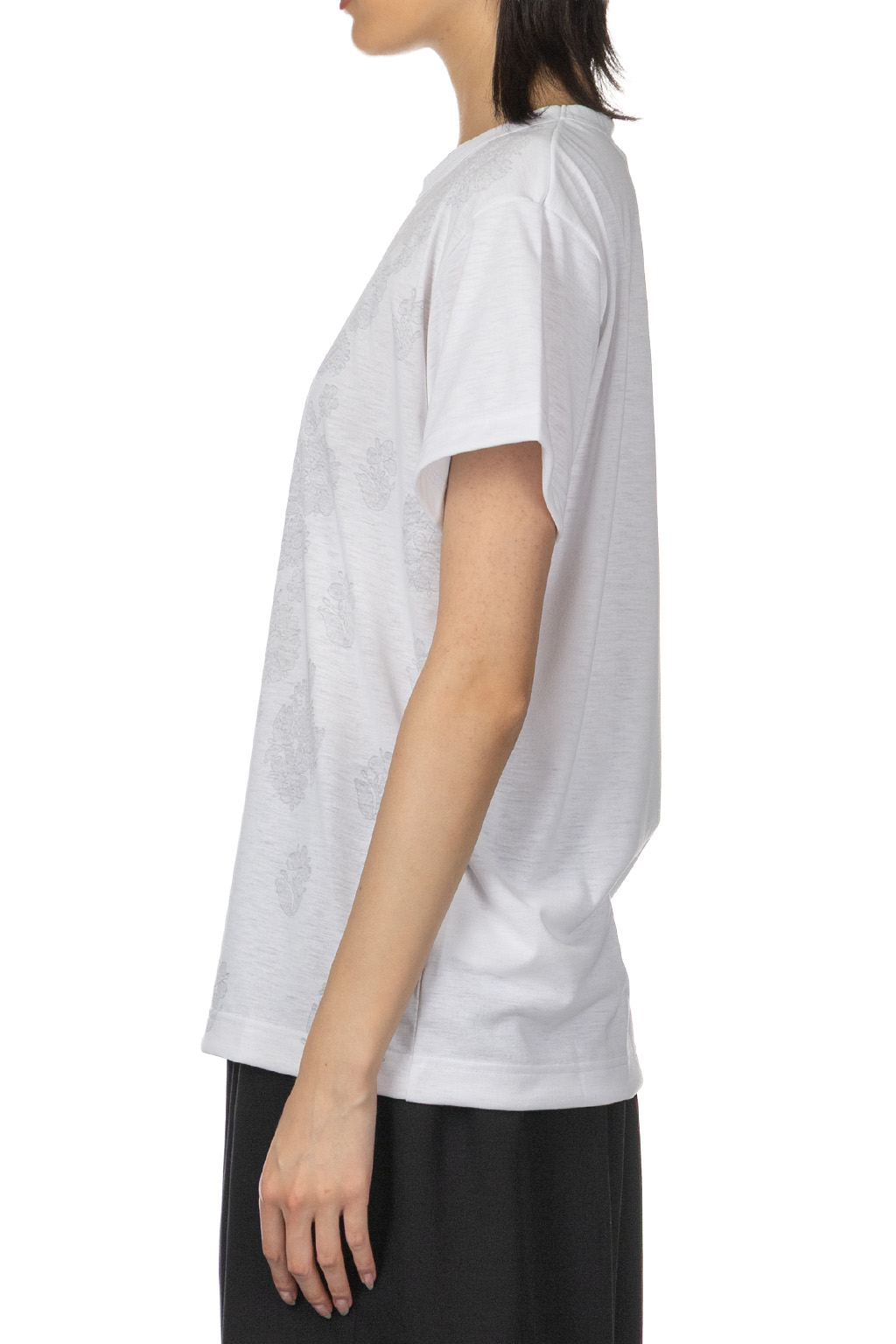 Comme Des Garcons TAO - Polyester Jersey Print Top - White Grey