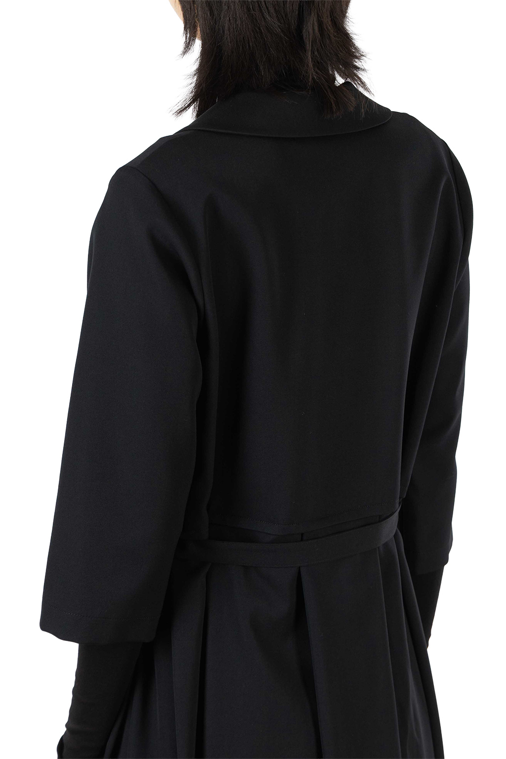 Comme Des Garcons TAO - Wool Gabardine Overdyed Dress - Black