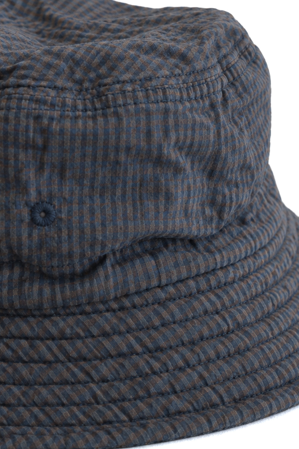 Decho - Check Reversible Bucket Hat - Brown x Navy