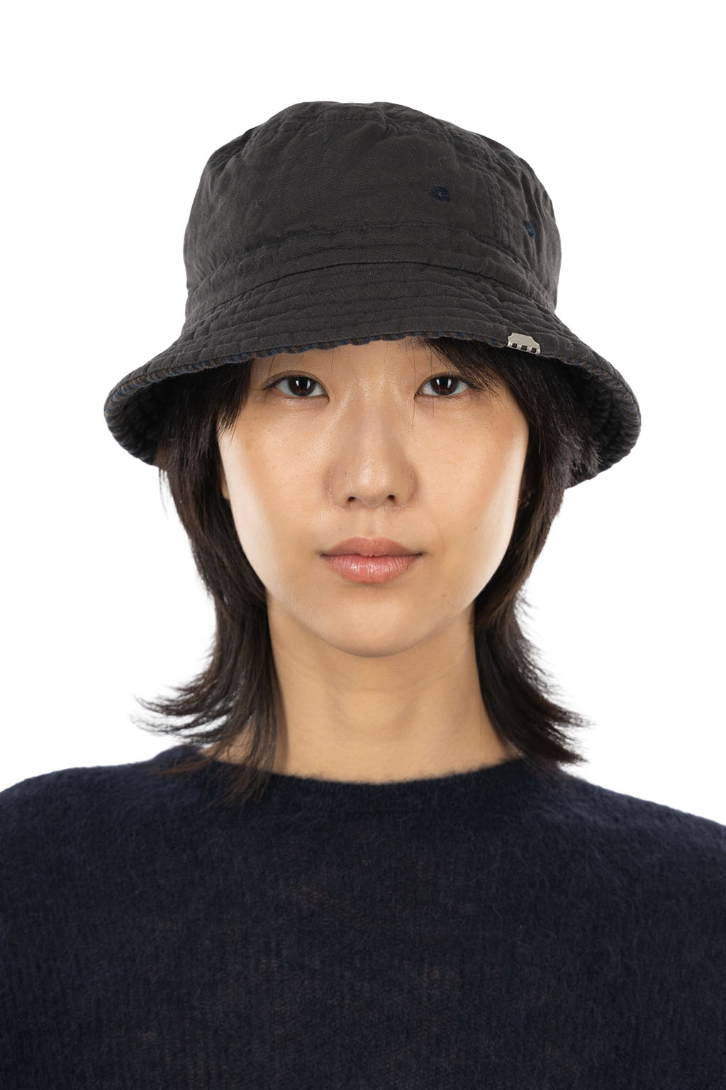 Decho - Check Reversible Bucket Hat - Brown x Navy