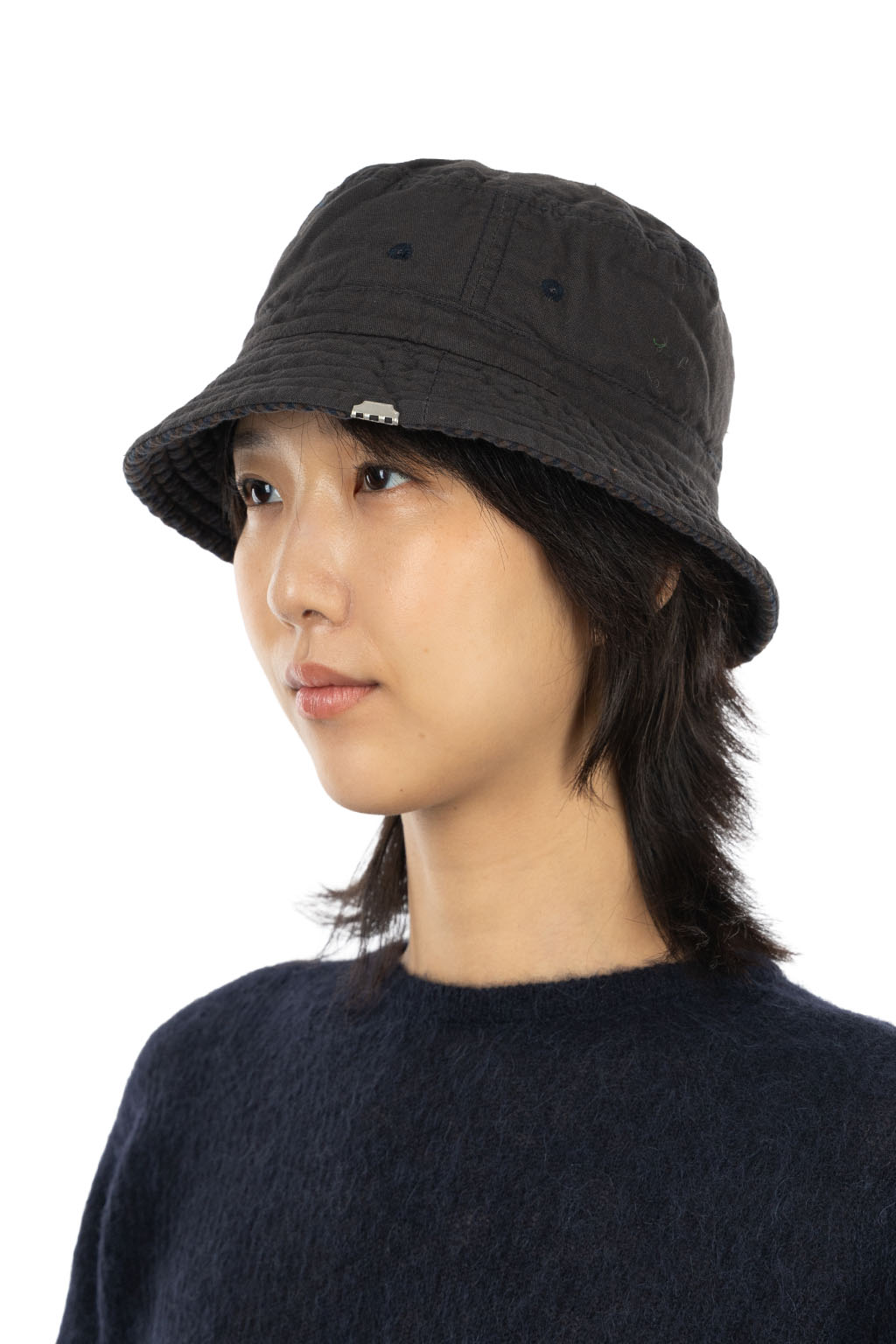 Decho - Check Reversible Bucket Hat - Brown x Navy