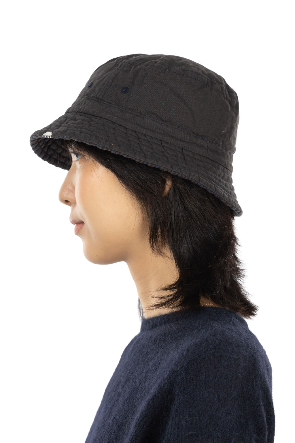 Decho - Check Reversible Bucket Hat - Brown x Navy