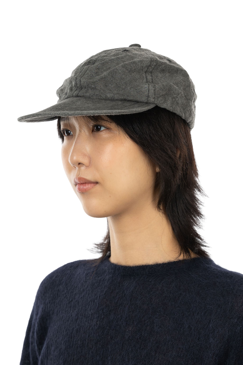 Decho - Natural Dye Canvas 6-Panel Buckle Cap - Sumi Black