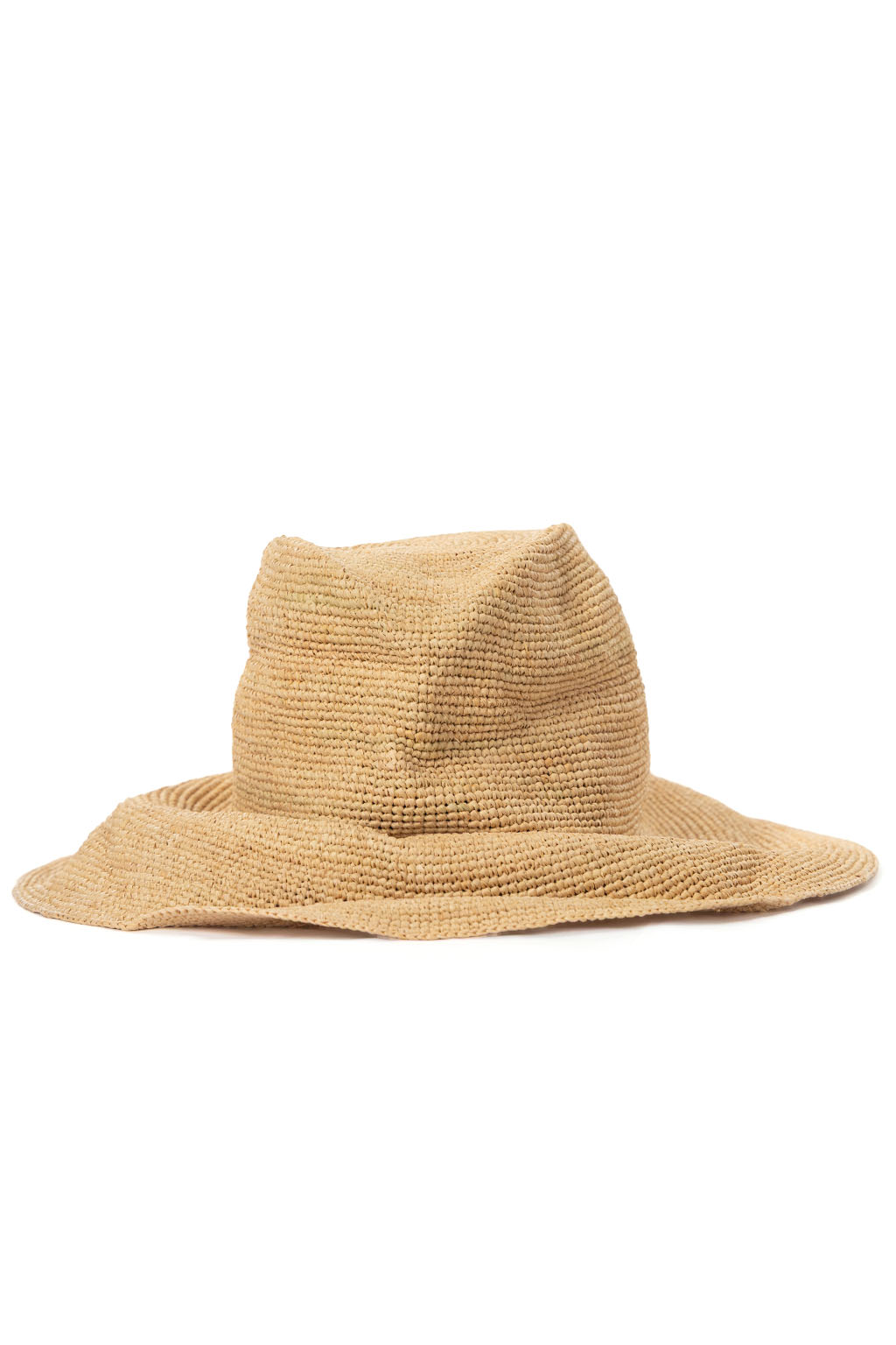 Decho - Raffia Crash Hat - Natural