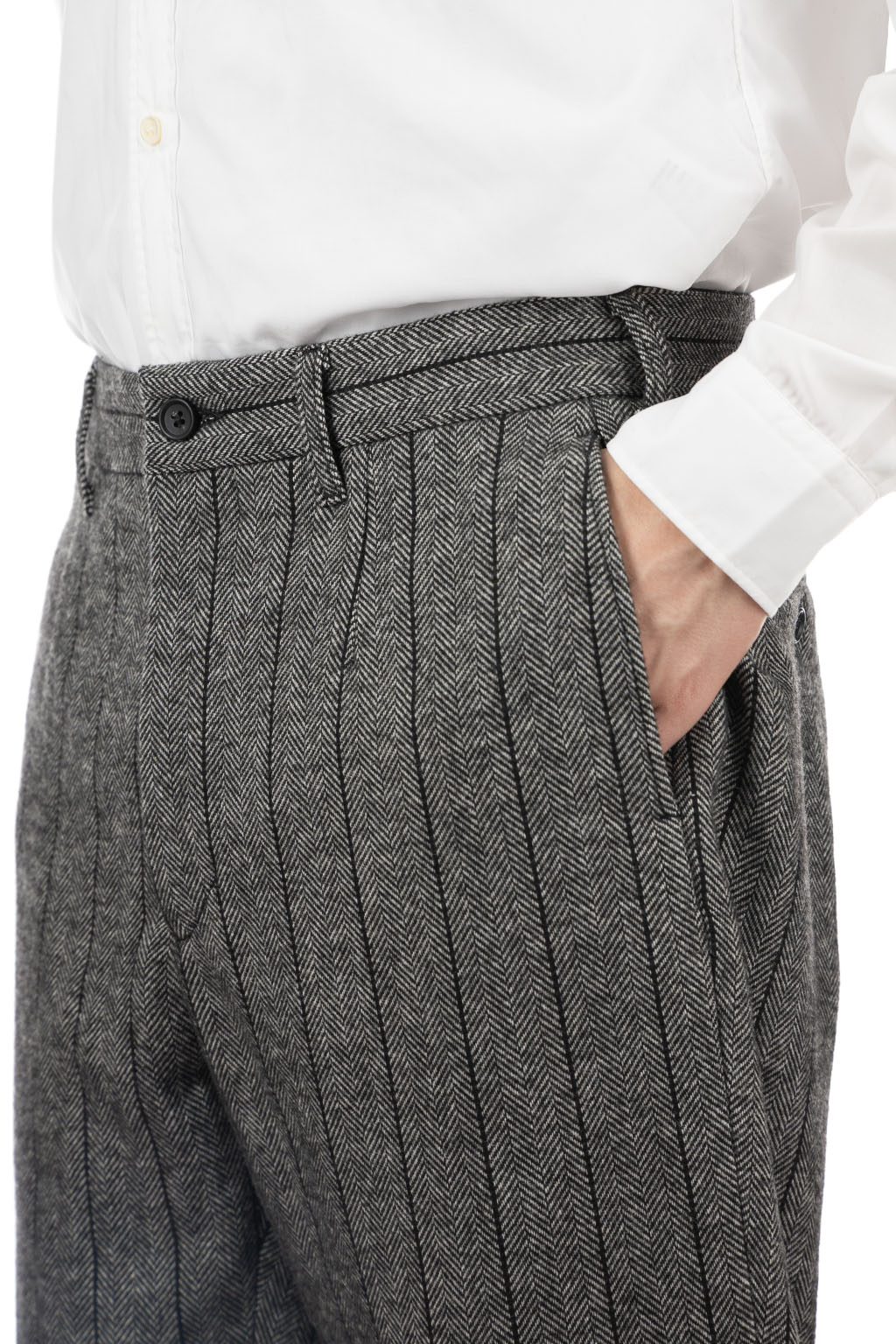 Engineered Garments - Andover Pant - Dk.Grey Wool Striped HB