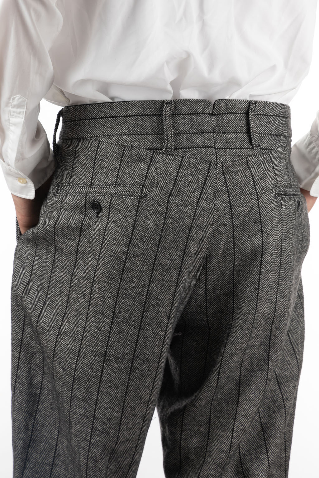 Engineered Garments - Andover Pant - Dk.Grey Wool Striped HB