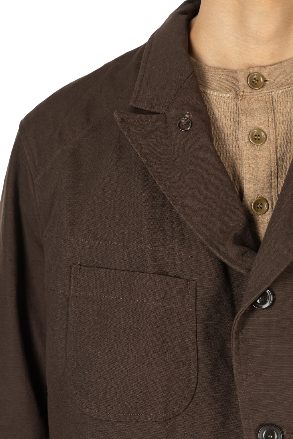 Engineered Garments - Bedford Jacket - DK. Brown Heavyweight Cotton Ripstop