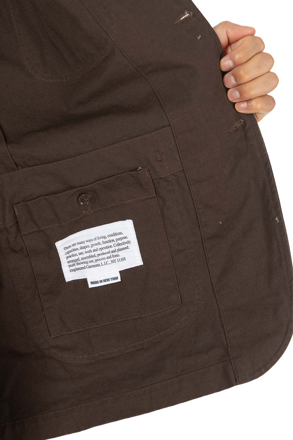 Engineered Garments - Bedford Jacket - DK. Brown Heavyweight Cotton Ripstop