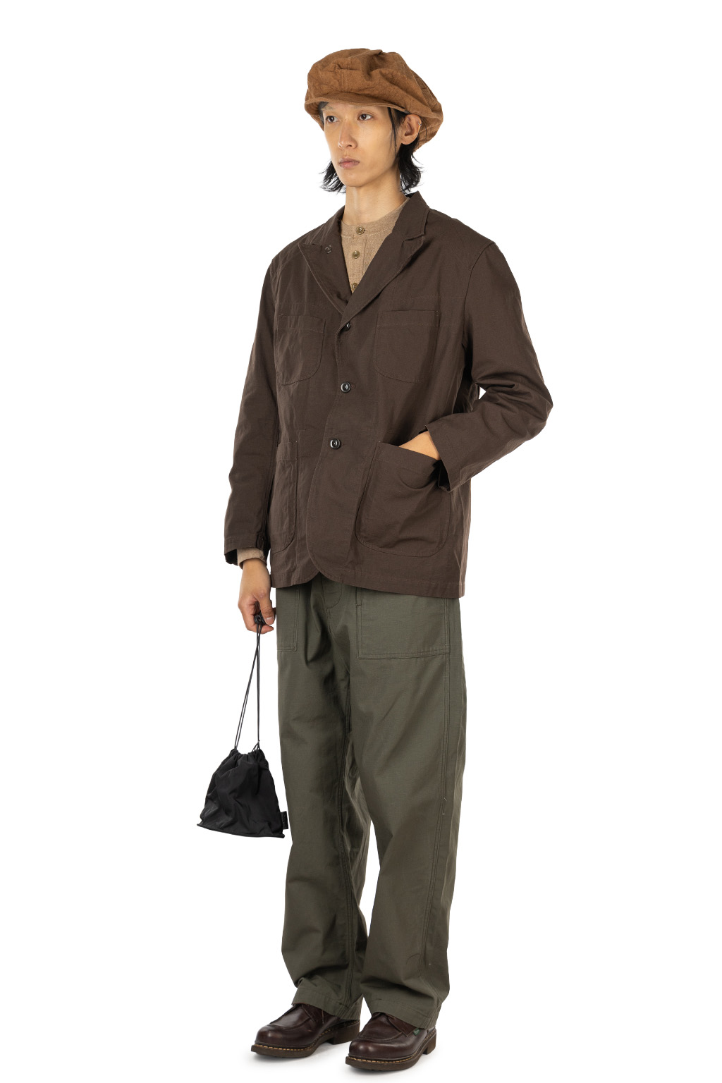 Engineered Garments - Bedford Jacket - DK. Brown Heavyweight Cotton Ripstop