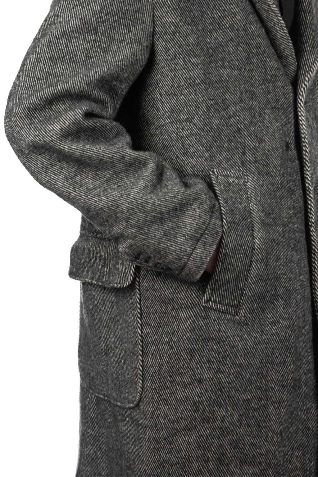 Engineered Garments - Chester Coat - Black Wool Shaggy Twill