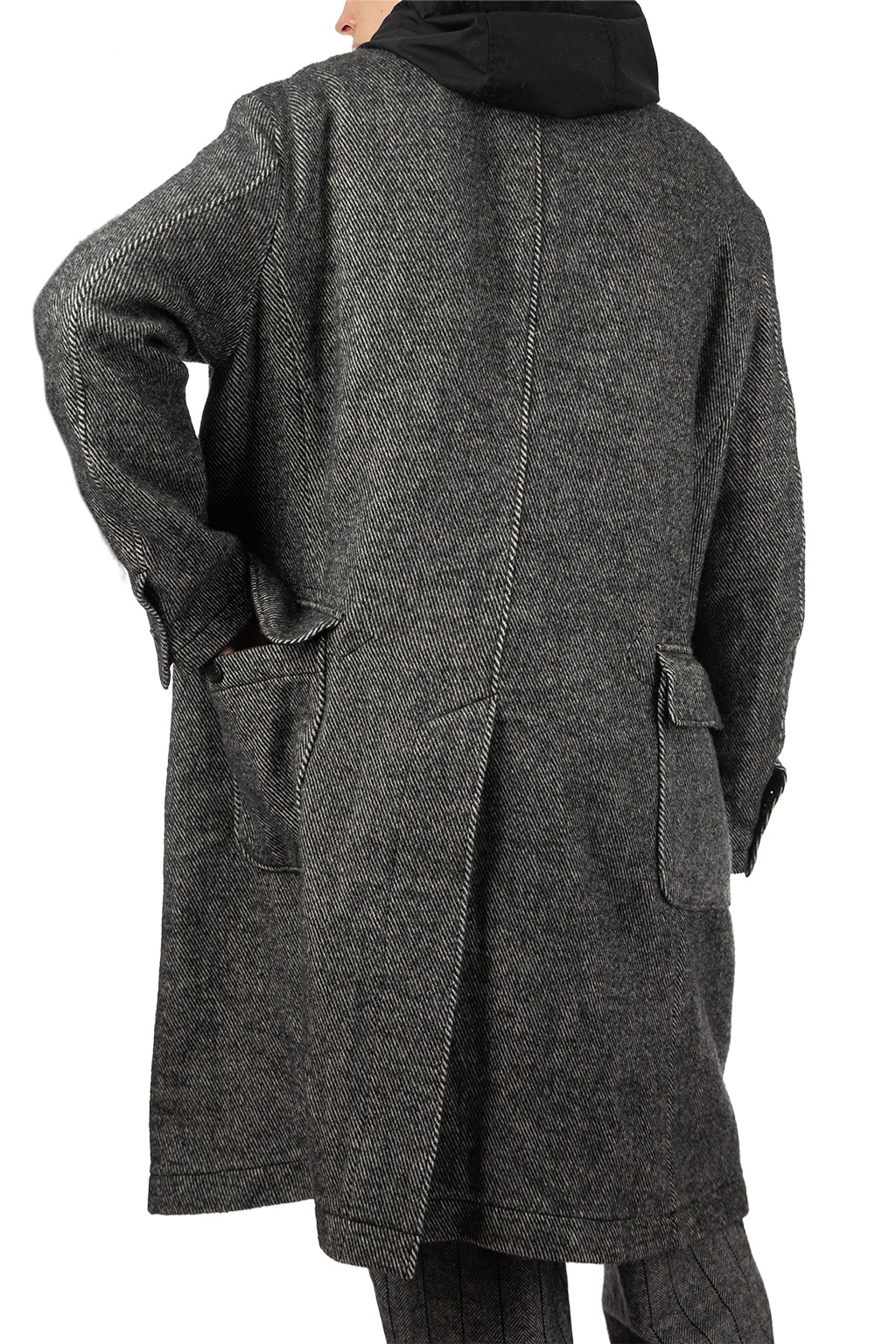 Engineered Garments - Chester Coat - Black Wool Shaggy Twill