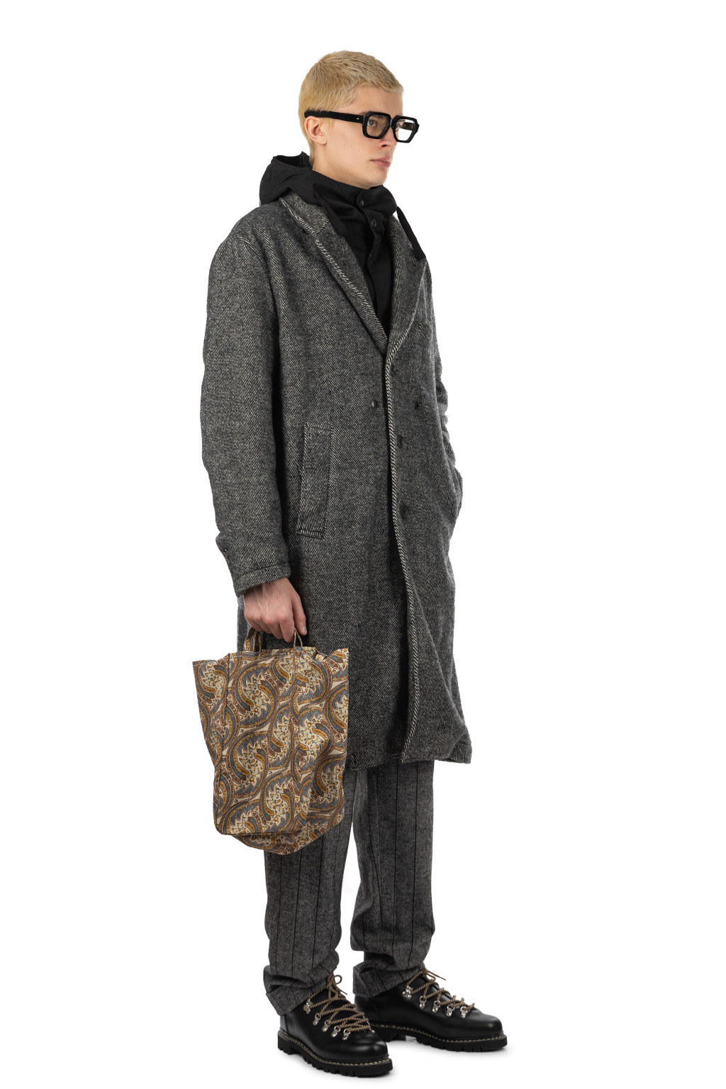 Engineered Garments - Chester Coat - Black Wool Shaggy Twill