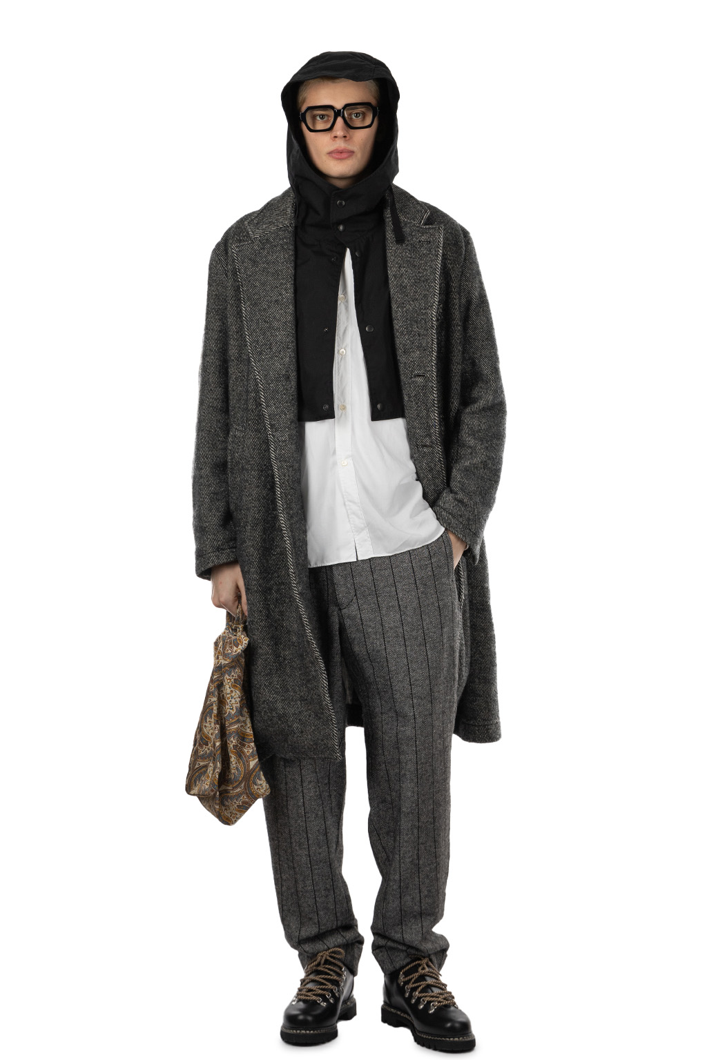 Engineered Garments - Chester Coat - Black Wool Shaggy Twill