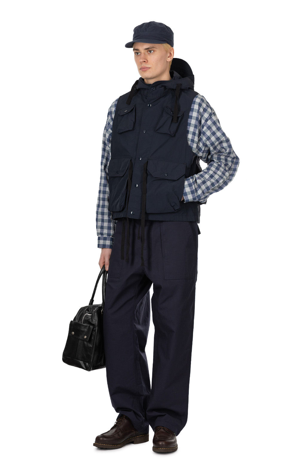 Engineered Garments - Field Vest - A - Dk.Navy Polyester Taslan